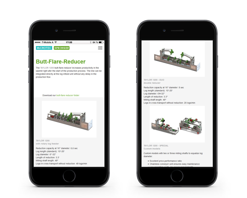 Springer Microtec - Butt-Flare-Reducer - Smartphoneansicht