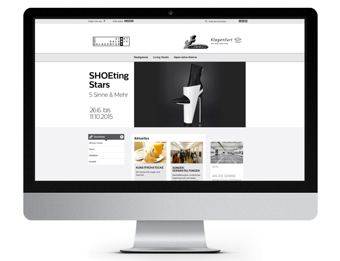 Stadtgalerie Klagenfurt - News - Desktopansicht