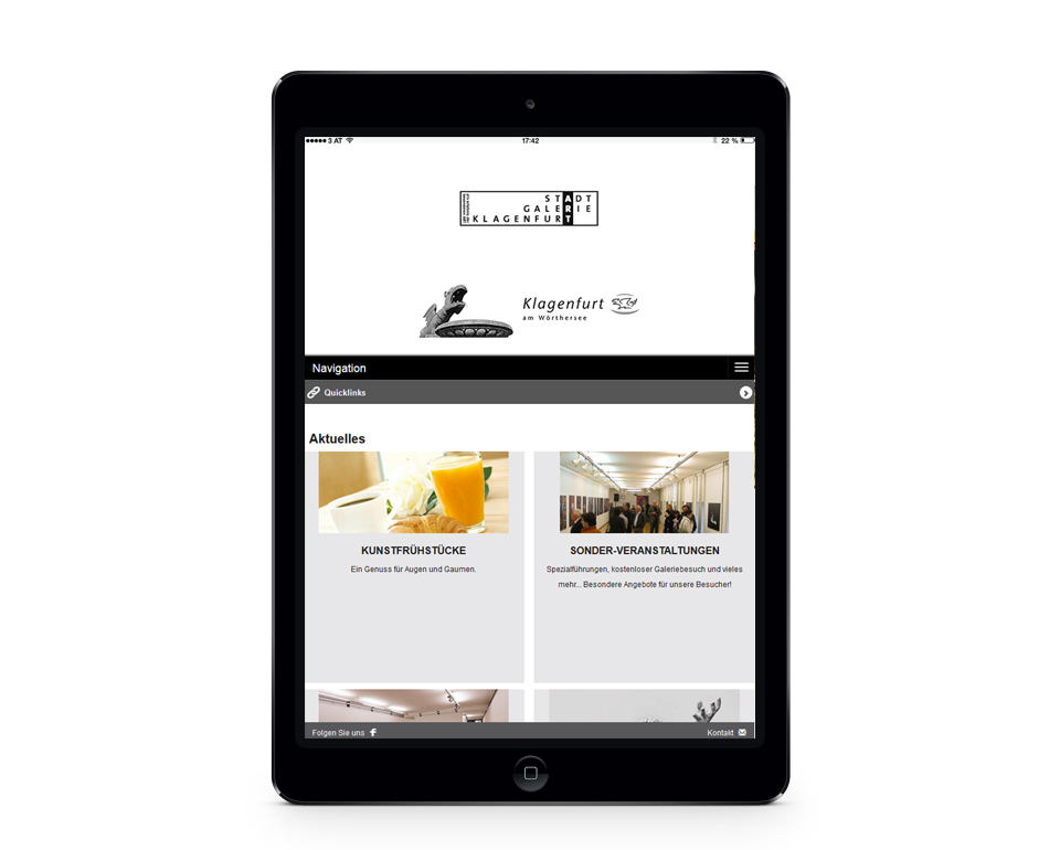 Stadtgalerie Klagenfurt - Aktuelles - Tabletansicht